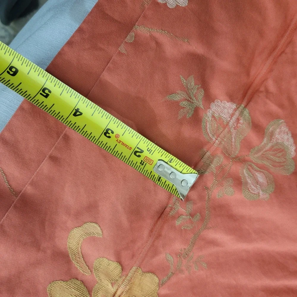 Sferra King Duvet Set 3 piece Terracotta Floral Egyptian Cotton Jacquard Italy